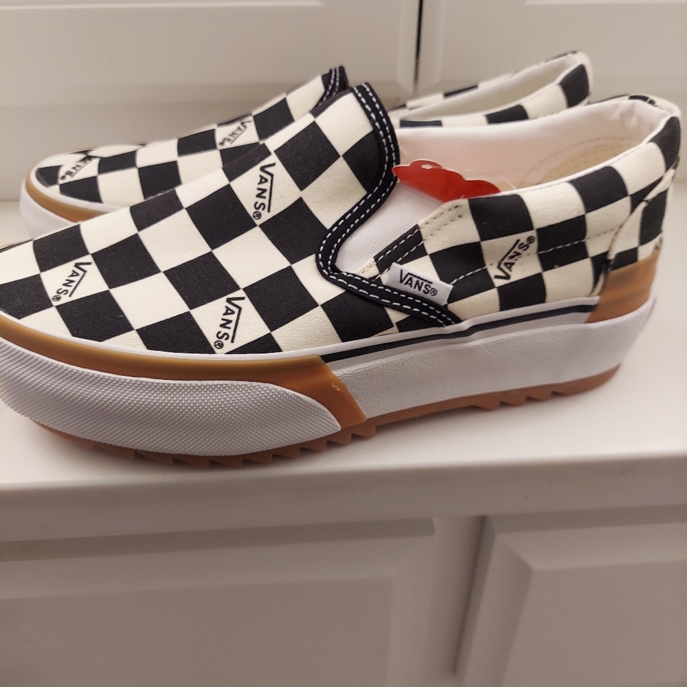 Era Vans Checkerboard Stacked Slip-On Sneakers